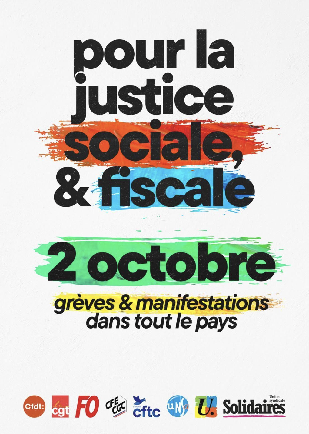 Aucune réponse concrète aux attentes du monde du travail : l’intersyndicale appelle à une mobilisation massive le 2 octobre 2025 !